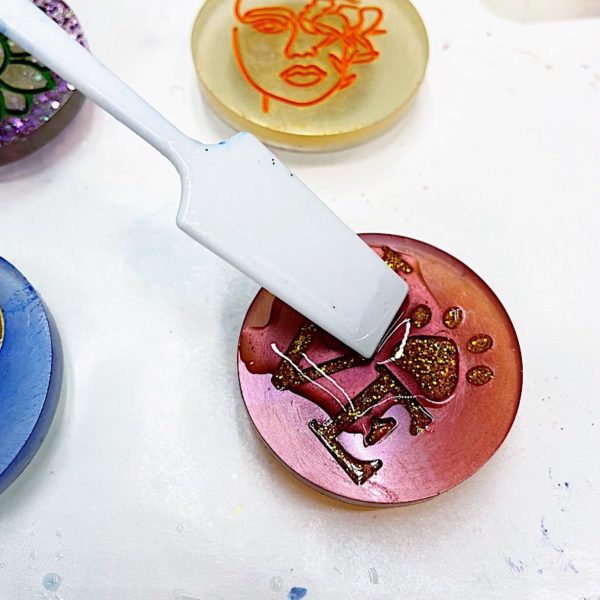 glazing a resin charm