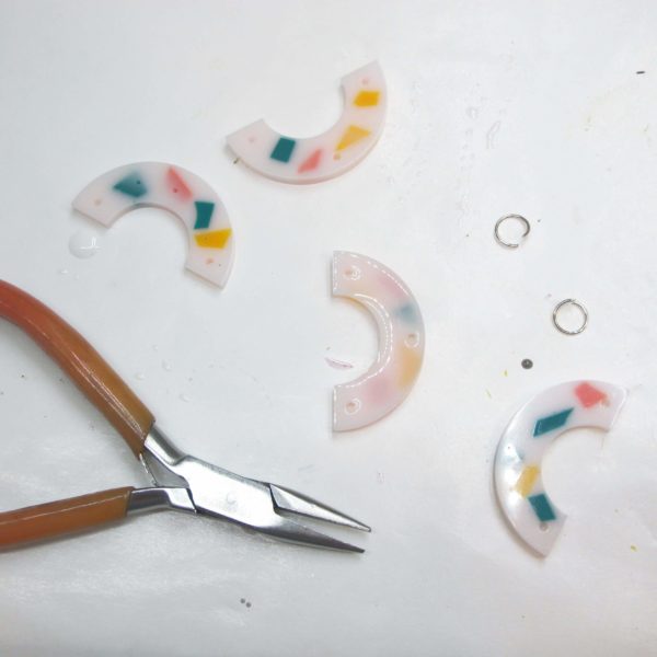 adding jump rings to resin charms