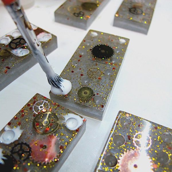 adding paint to resin surface