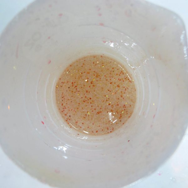 mixed glitter in epoxy
