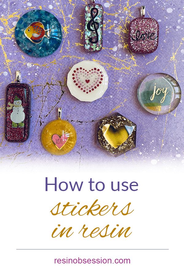 How to use stickers in resin