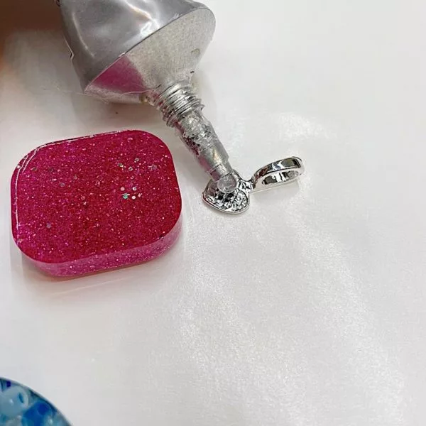 glue on bail to resin charm