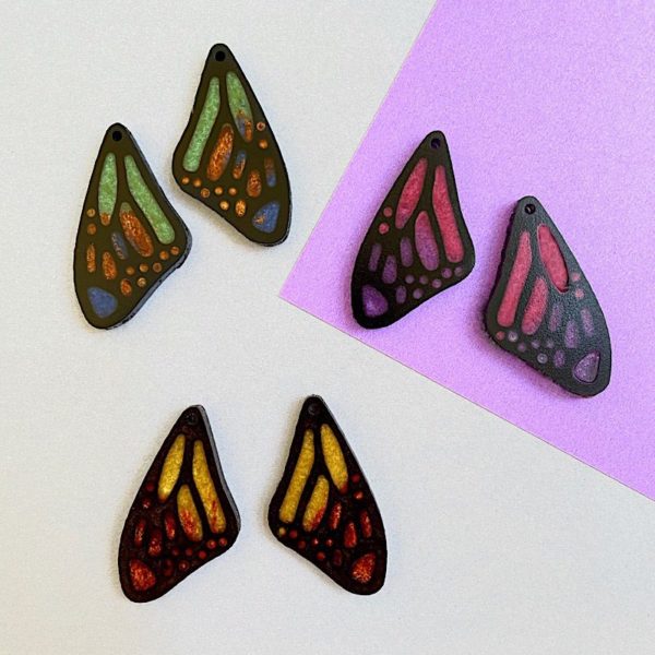 DIY resin butterfly earrings