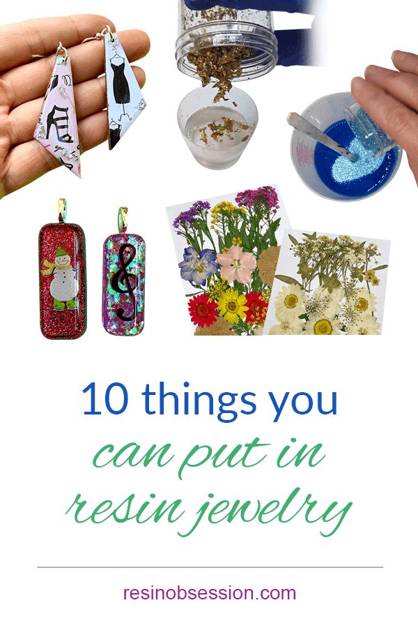 ten things to put in resin jewelry