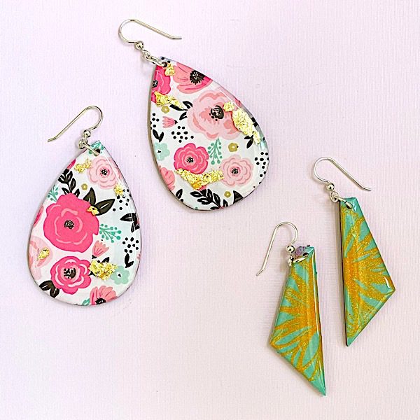 Diy Crystal Dropping Gel Epoxy Resin Pendant Earrings - Temu