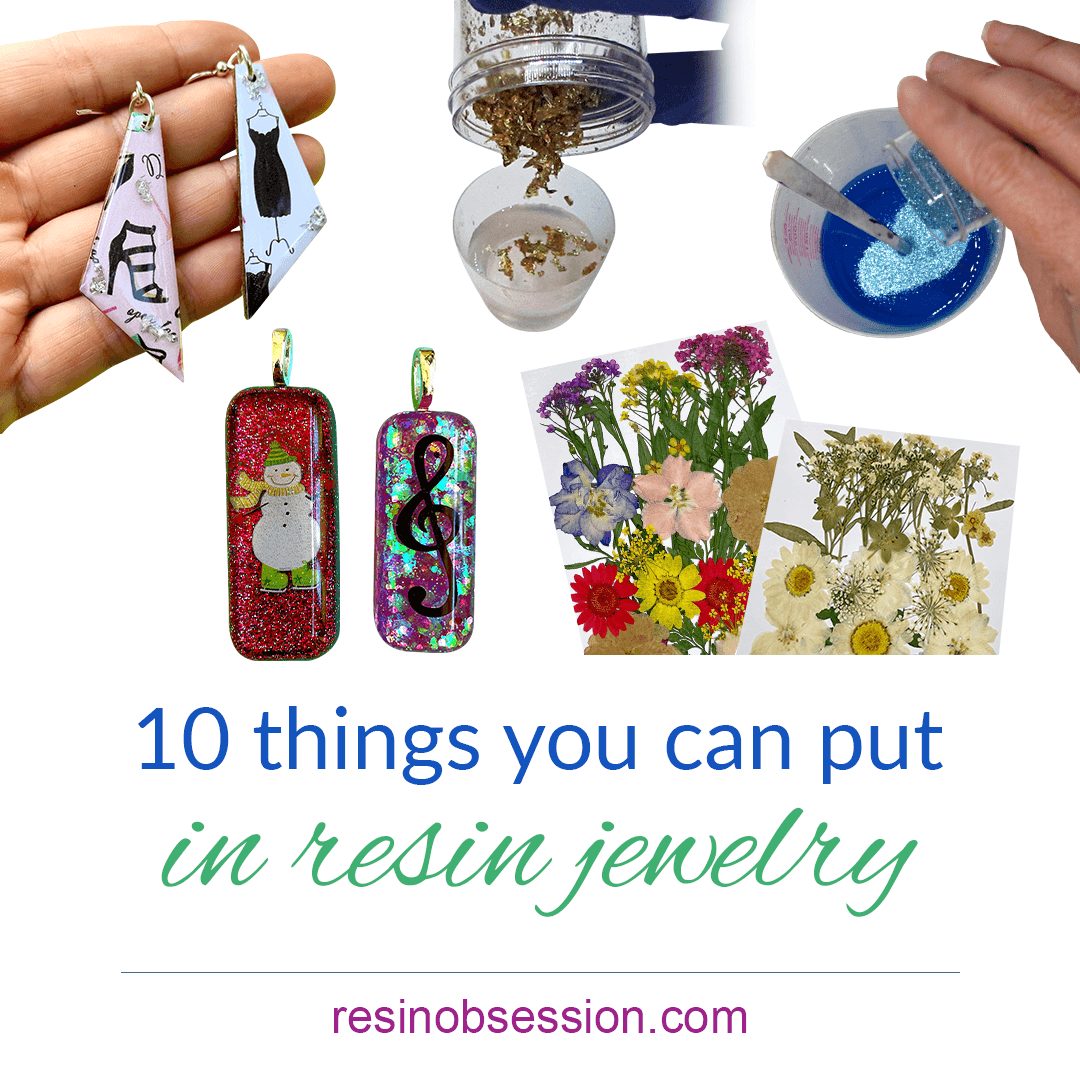 things to put in resin jewelry