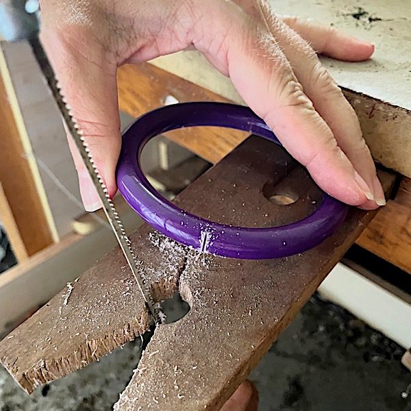sawing resin bangle