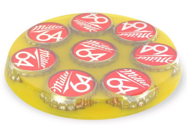 bottle cap epoxy resin coaster