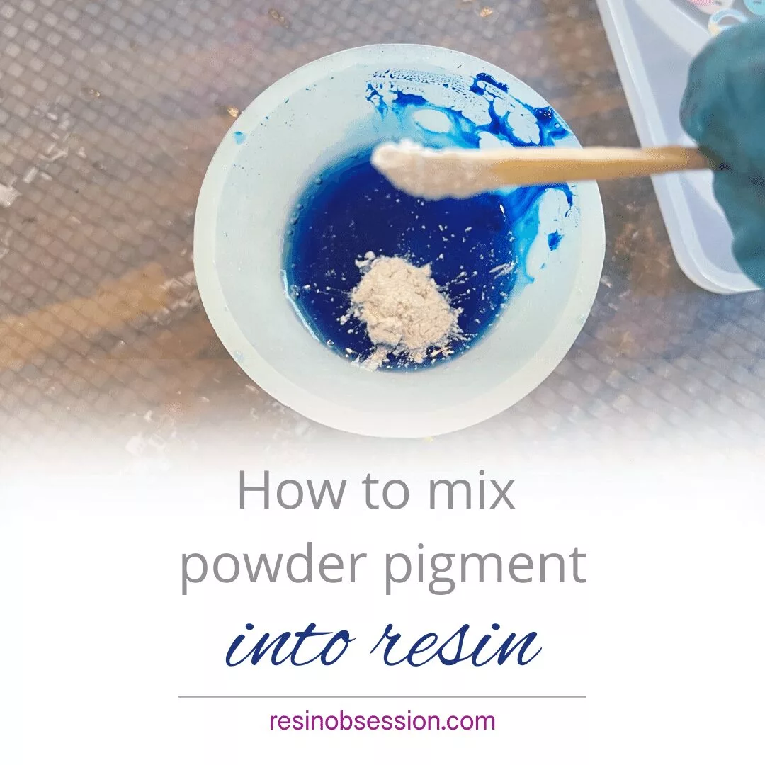 mix mica powder into resin