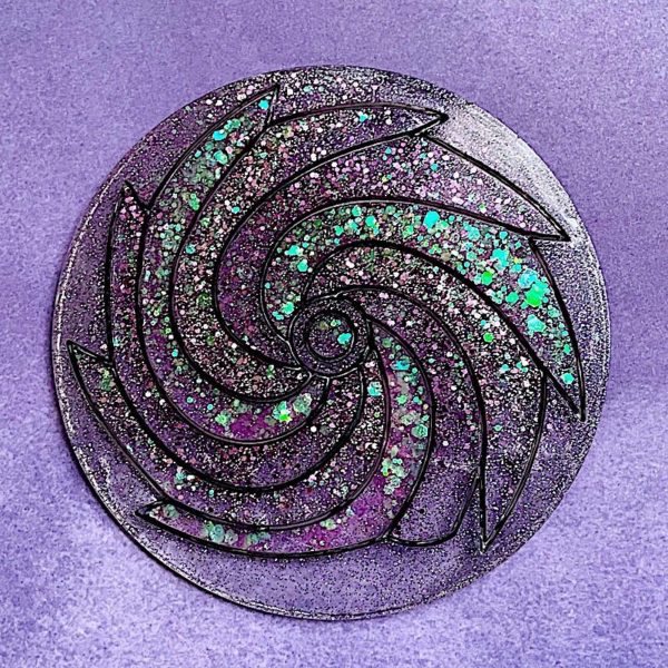 resin coaster with swirls
