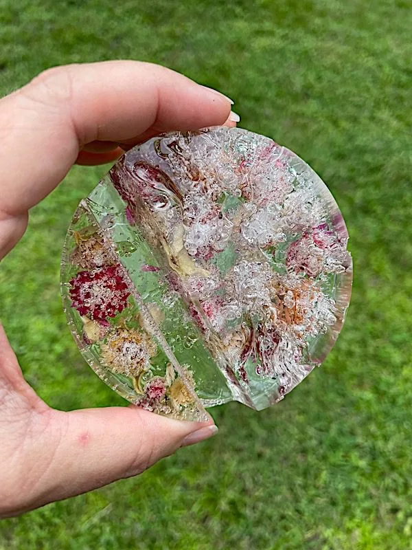 overheated resin with bubbles