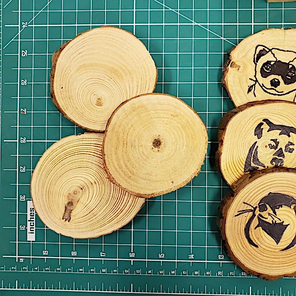 wooden coins for coasters