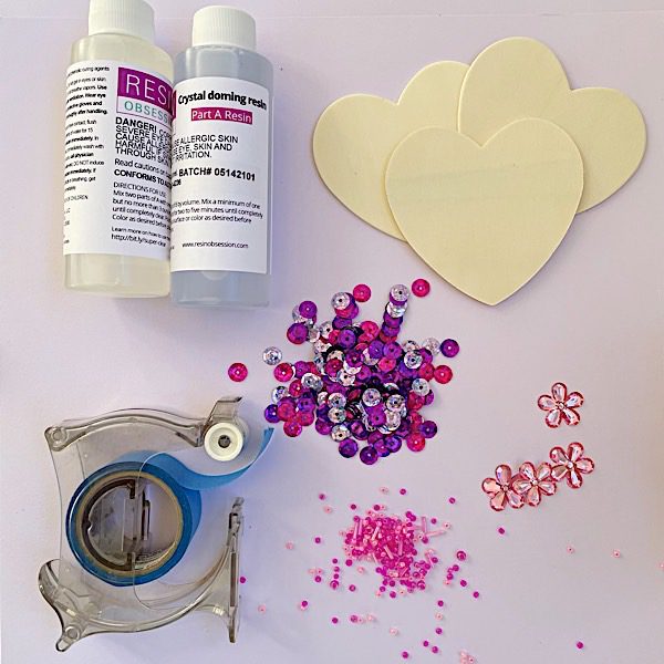 Valentine's Day wall art resin supplies