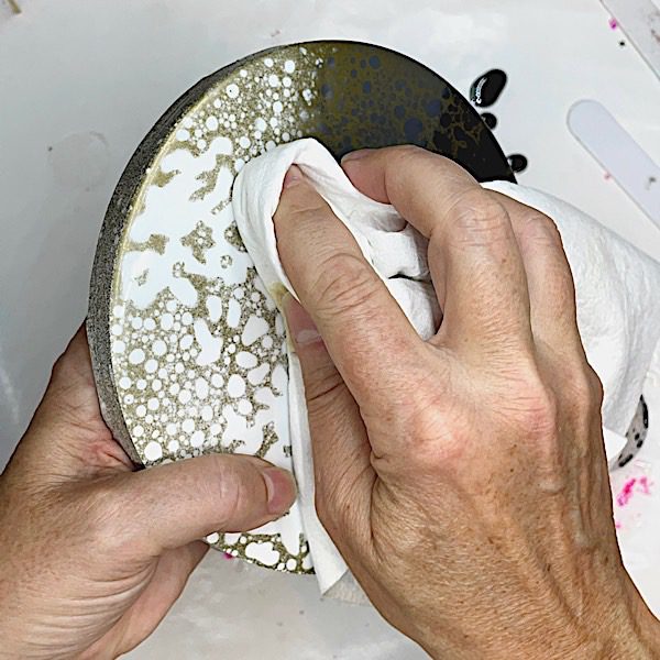 removing soap residue from resin surface
