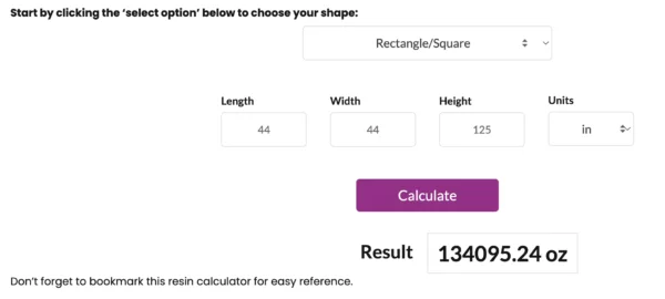 calculator results