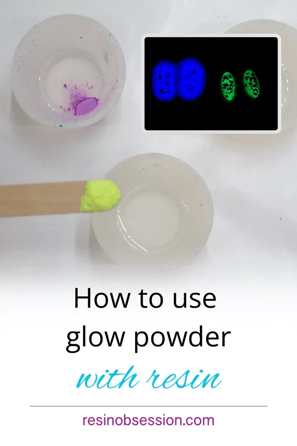 how to use glow in the dark powder with resin