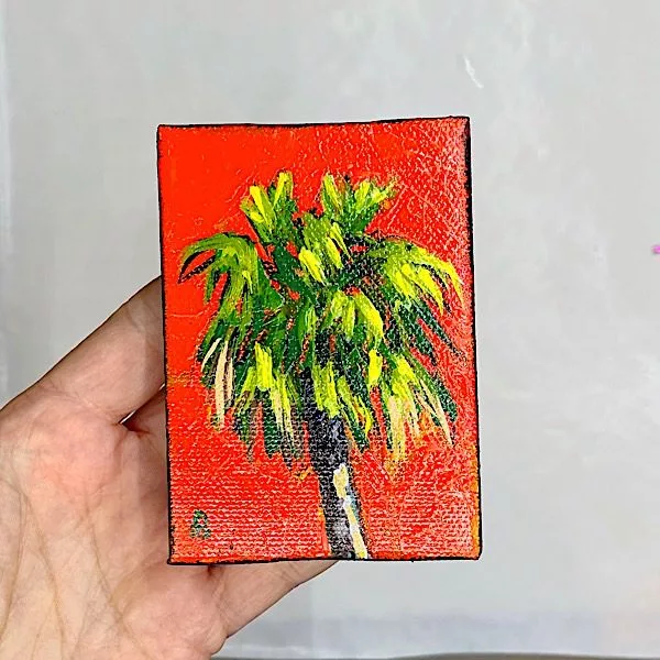 palm tree acrylic painting
